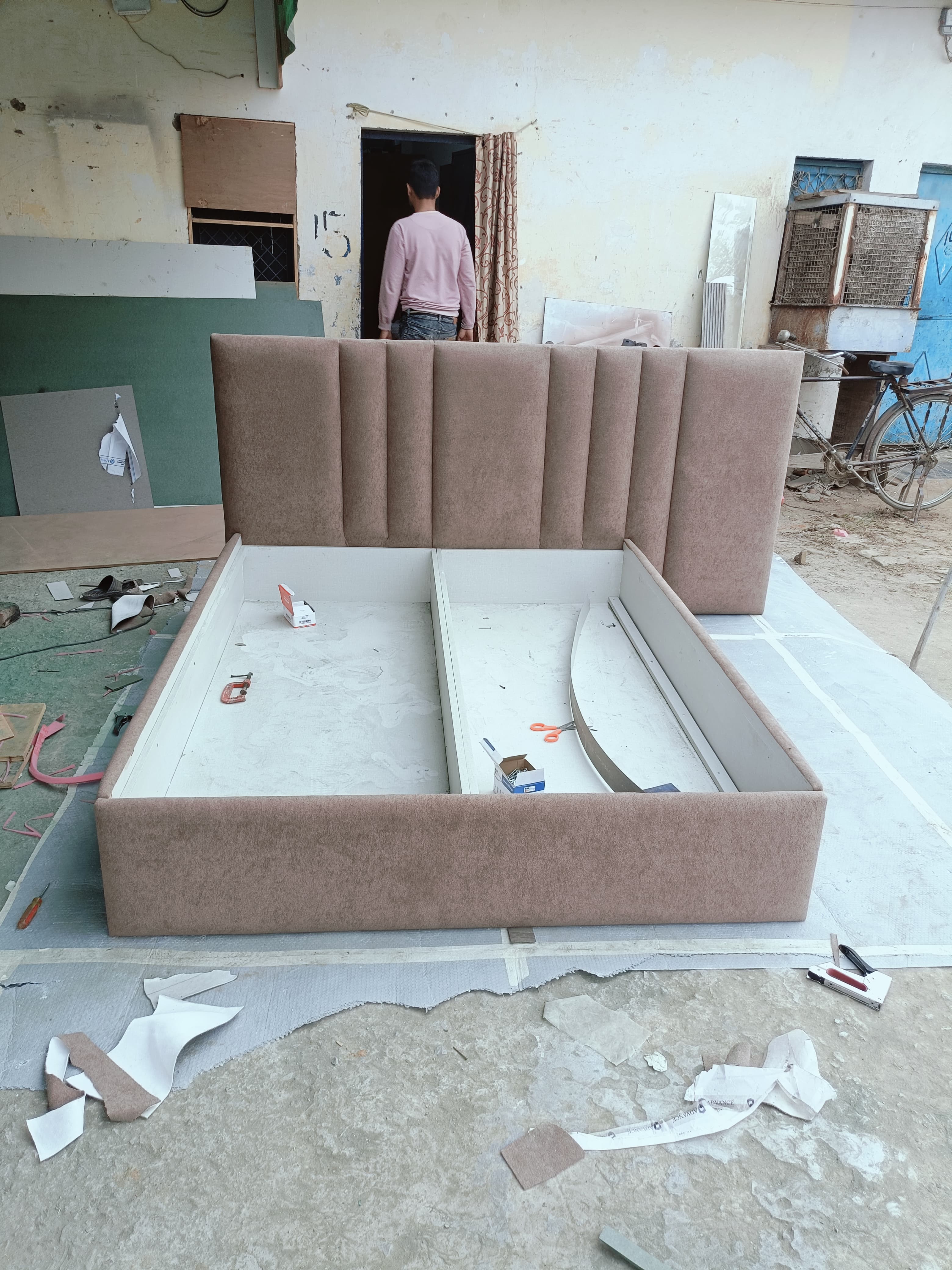 Custom Luxury Double Bed – Crafted in Noida for Premium Homes